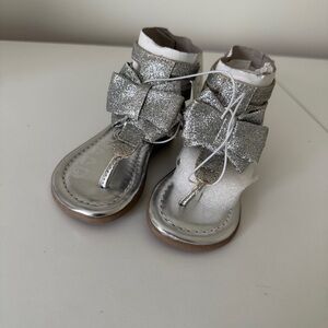 Silver Glitter baby Sandals